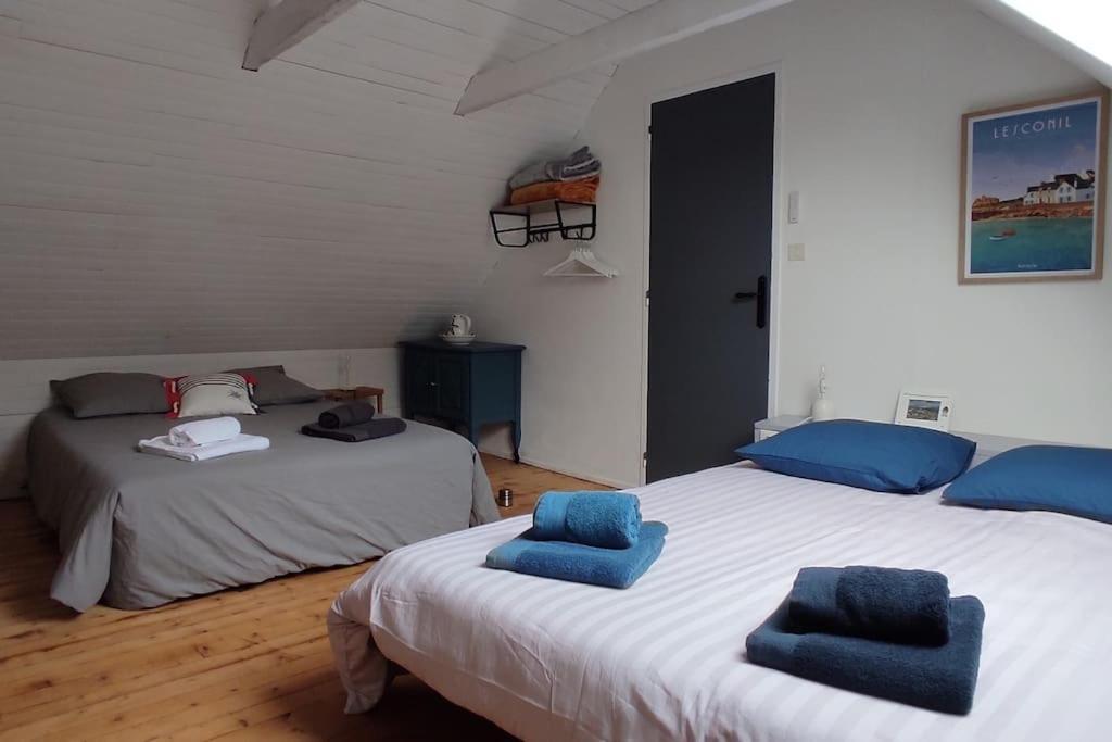 Maison De Pecheur Bord De Mer Bois Et Pierre 6-8 Pers Plobannalec-Lesconil ภายนอก รูปภาพ